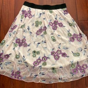 Lularoe embroidered lola skirt